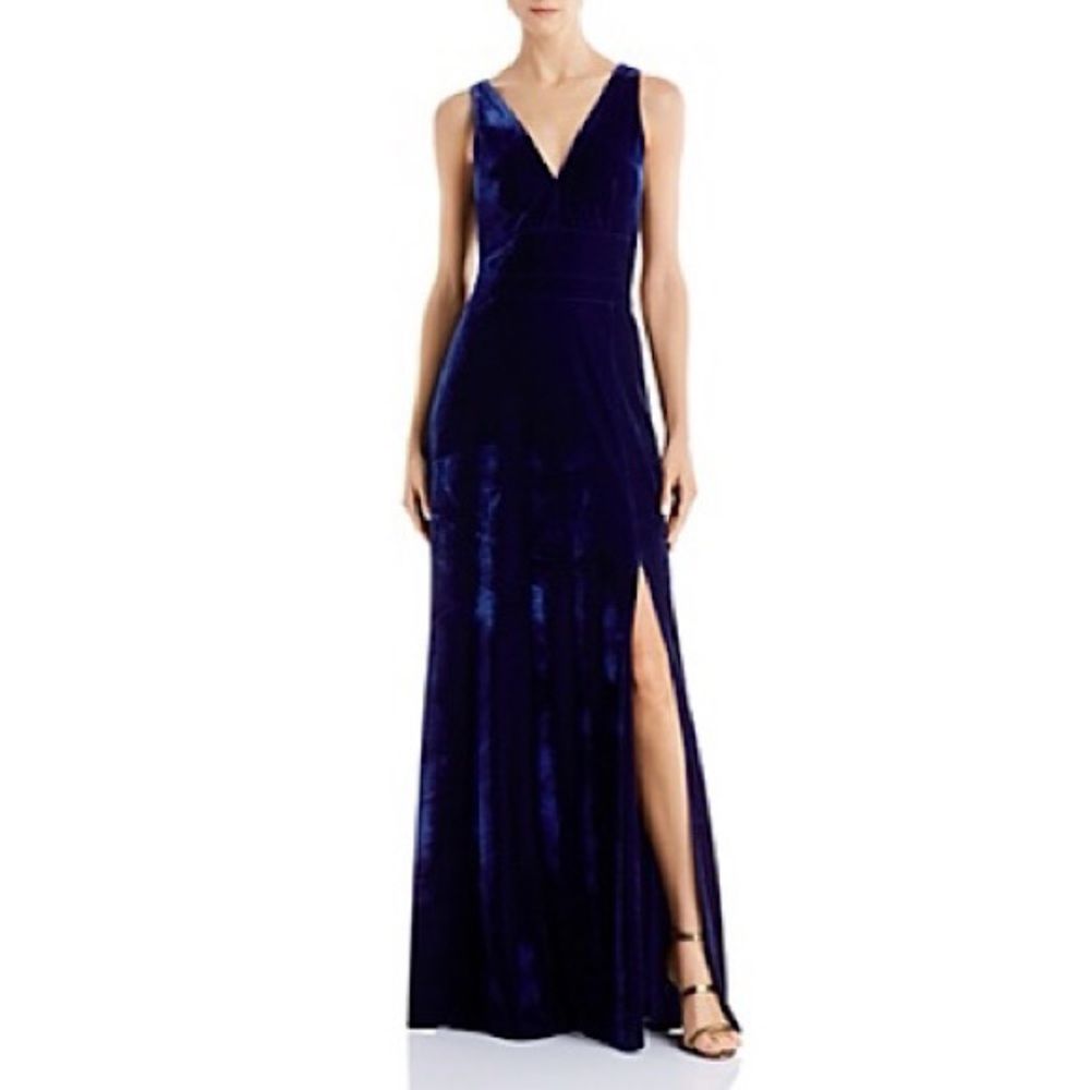 Laundry by Shelli Segal Womens Velvet V-Neck Gown